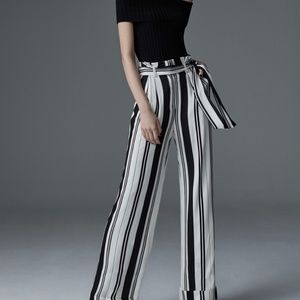 Chelsea28 Stripe Wide Leg Pant NWT